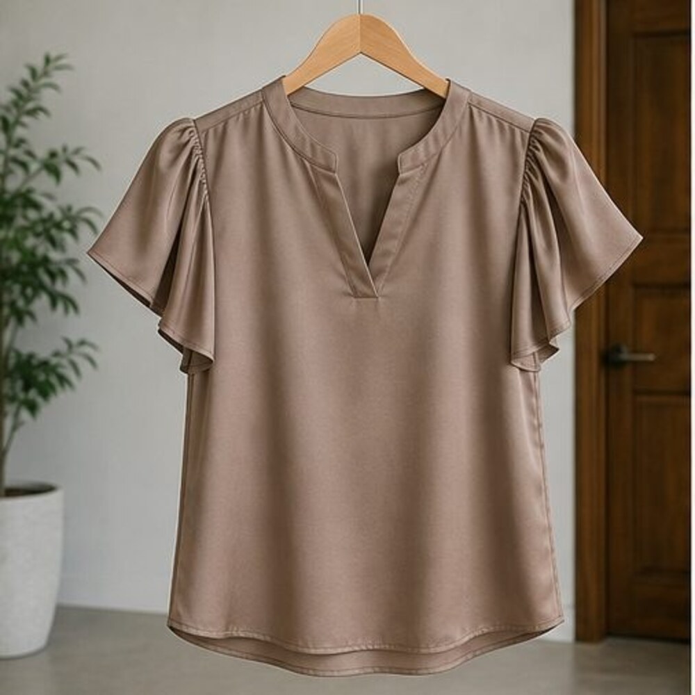 Cream Puff Sleeve Top
